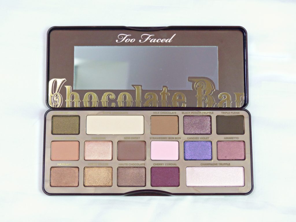 too faced choclate bar palette - eyeshadow colours